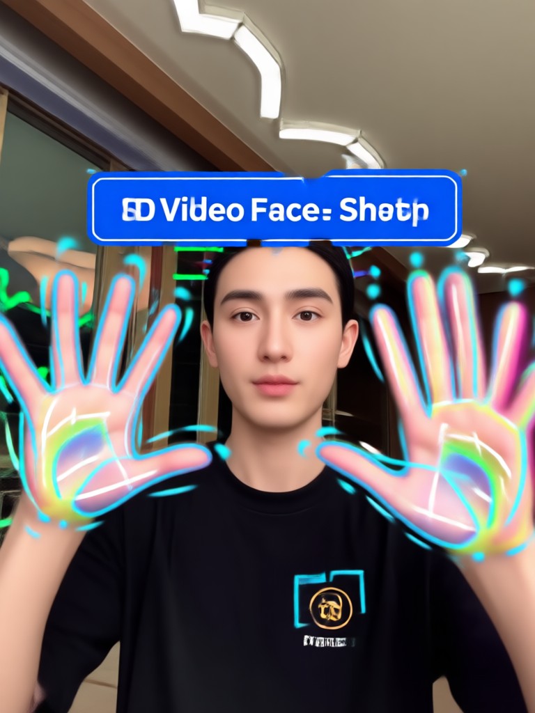Cinematic scene with actor face replaced