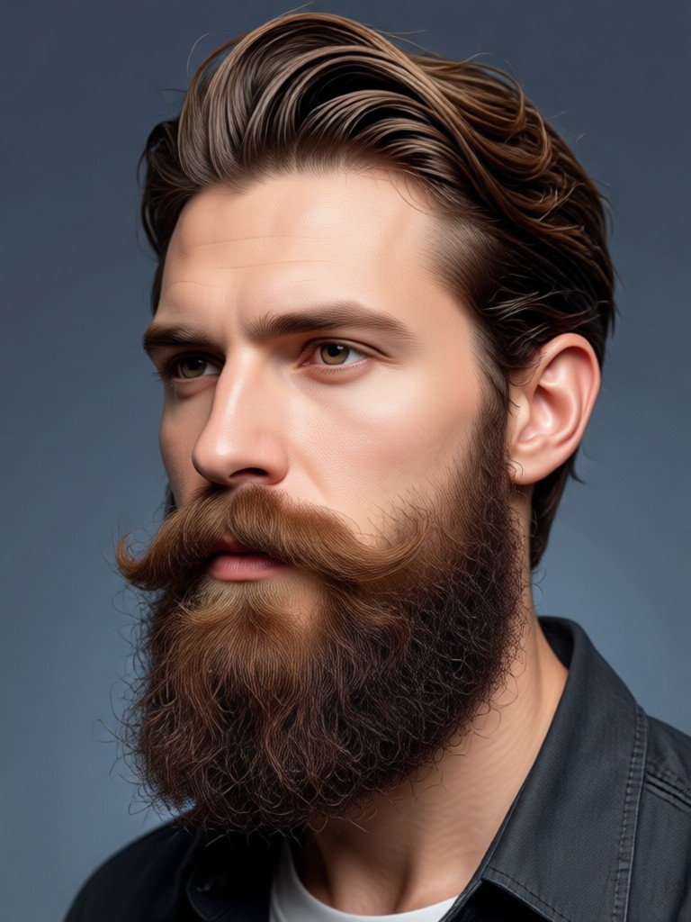 Funny cartoon style beard filter result