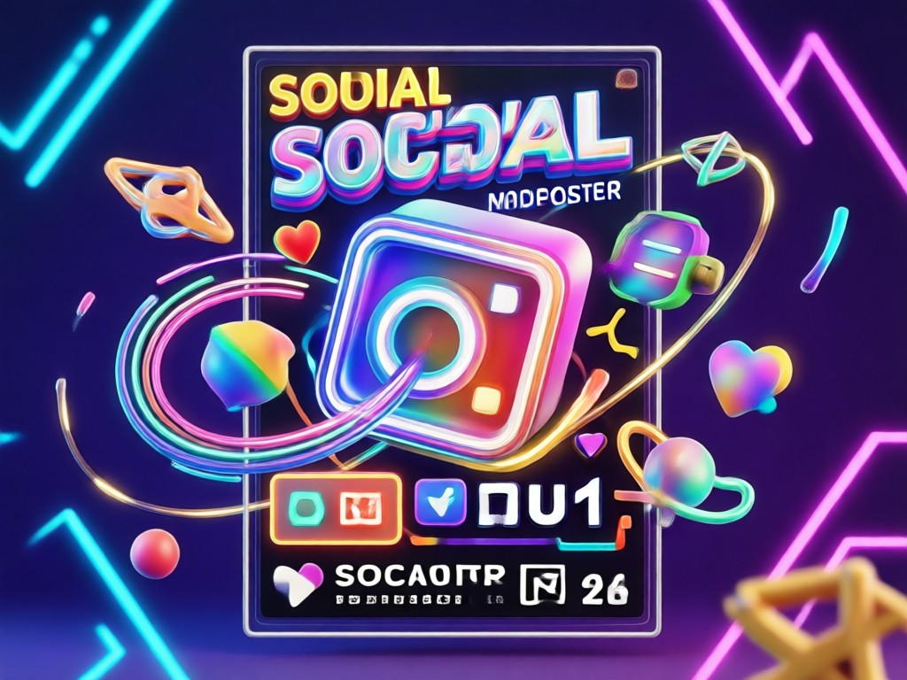 Customized 3D pop out poster with neon style