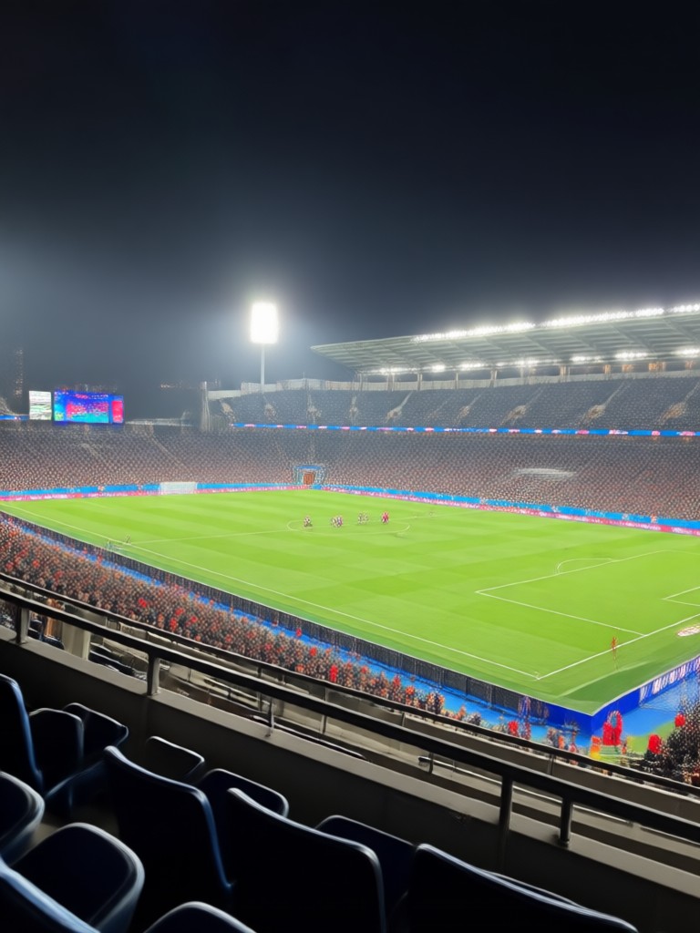 AI generated stadium lighting on a character
