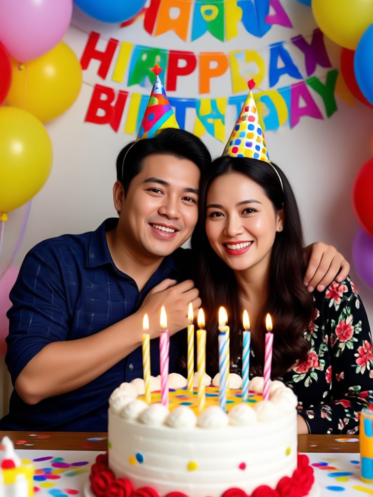 Cinematic birthday message video with sparkling effects