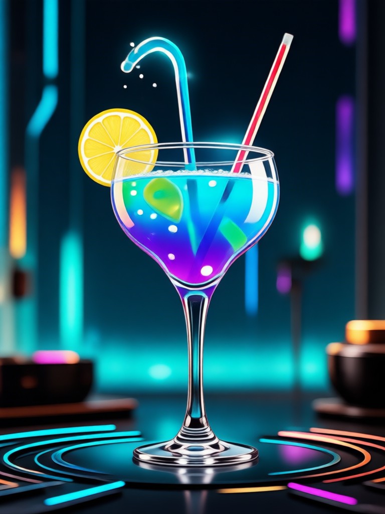 Mobile phone showing the gloglo app generating a cocktail name
