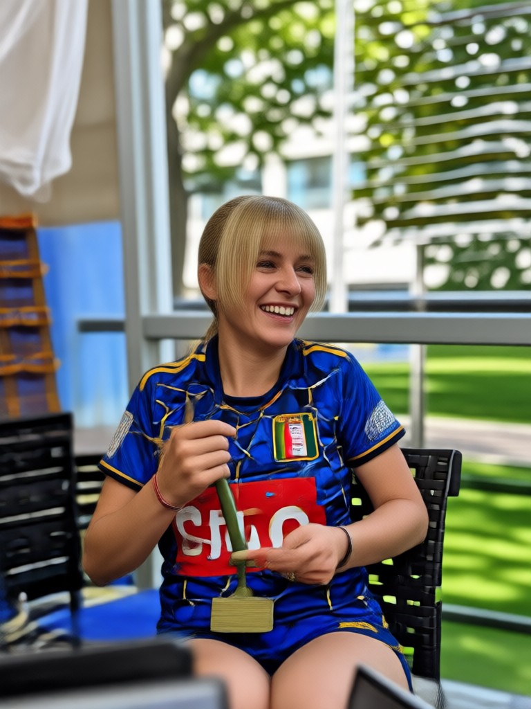 Foto gerada por IA com uma camisa personalizada de futebol fantasia
