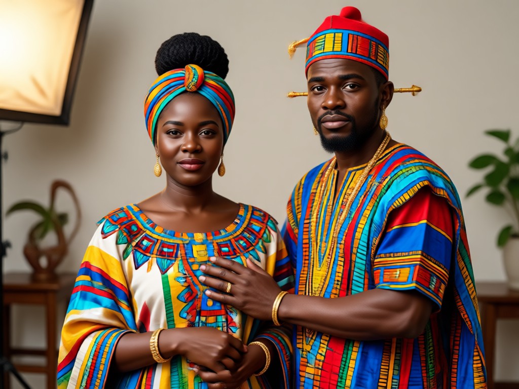 AI generated traditional African clothing details