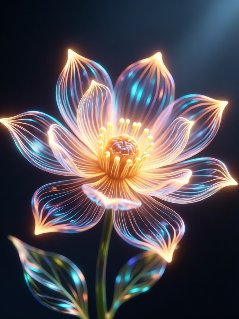 Mobile phone showing gloglo app with bloom effect