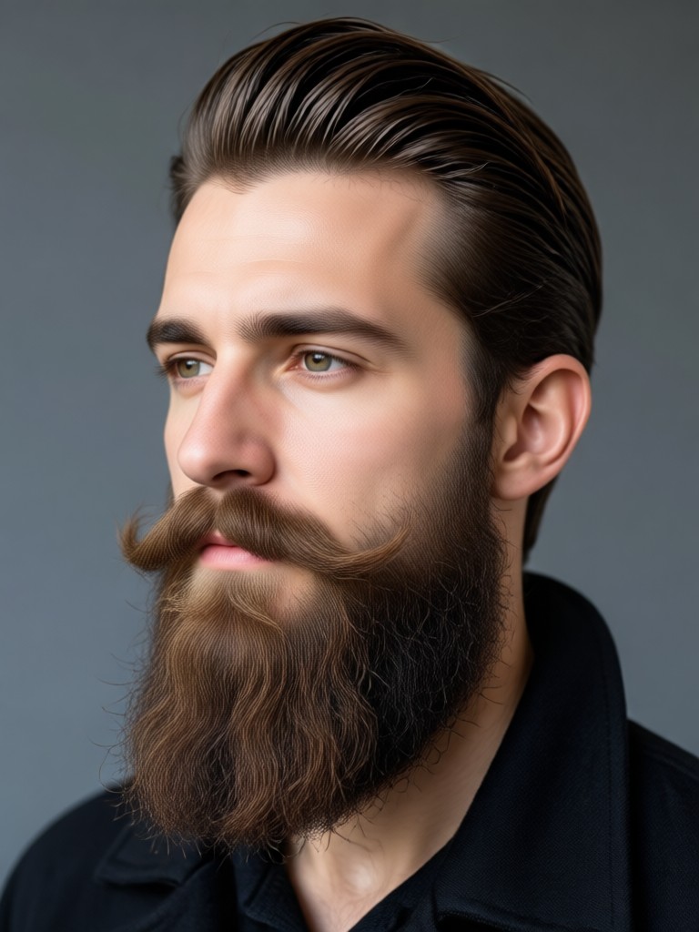 Farbabgestimmter Bart zur Haarfarbe