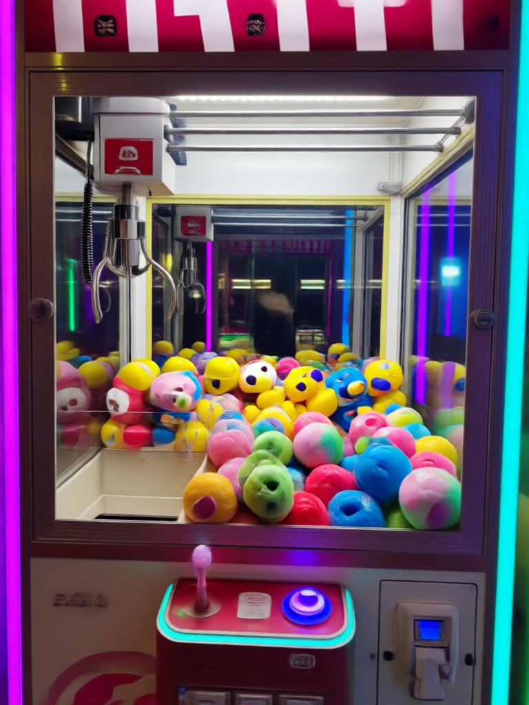 景品がケーキの誕生日パーティ動画にかけられたクレーンゲームエフェクト