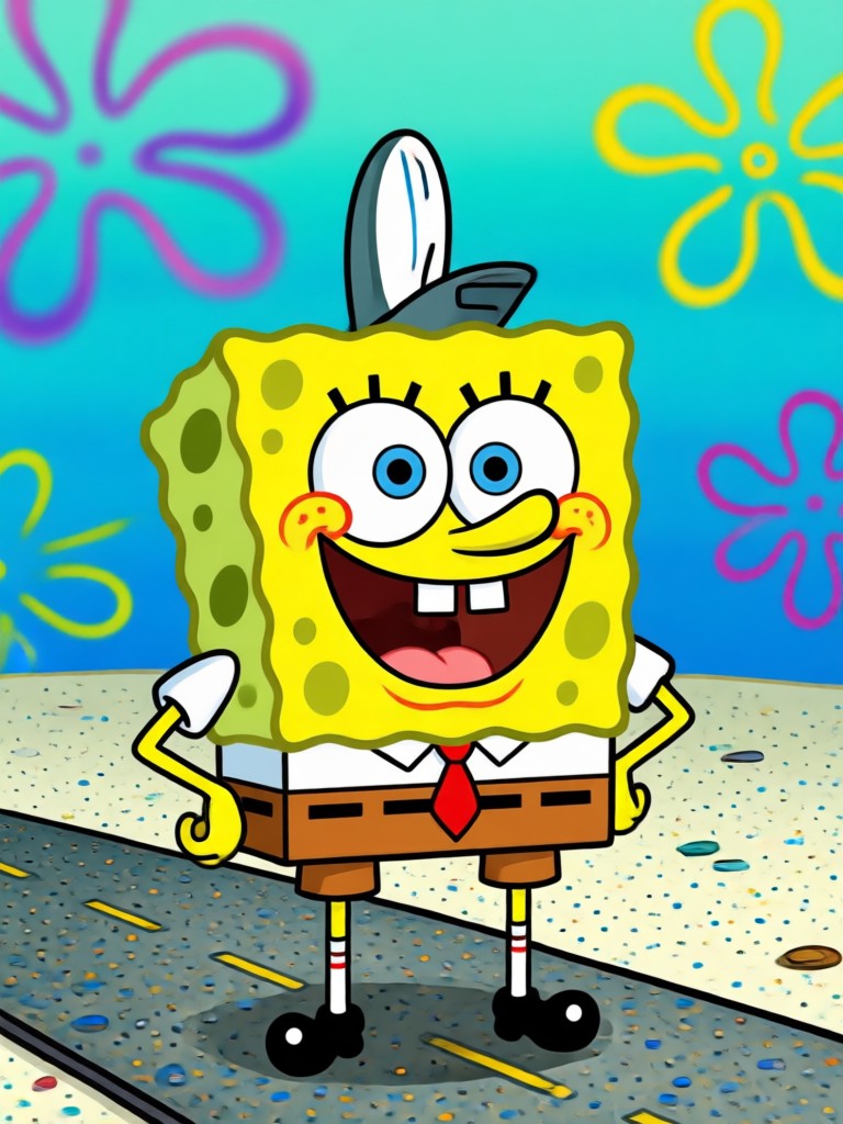 AI generated chaotic SpongeBob meme