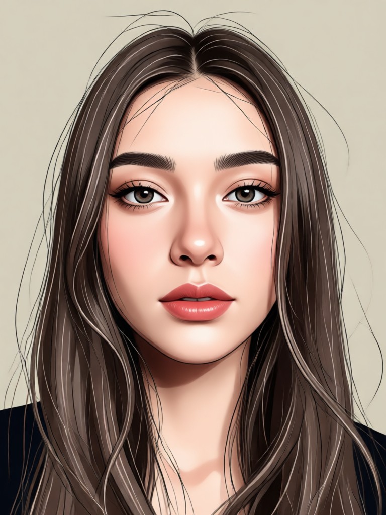 Animated portrait with a thoughtful expression change