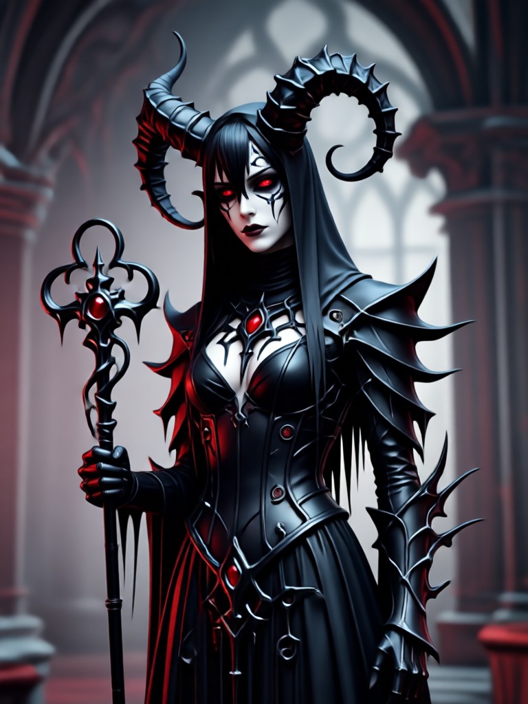 Dark academia scholar in a library AI image