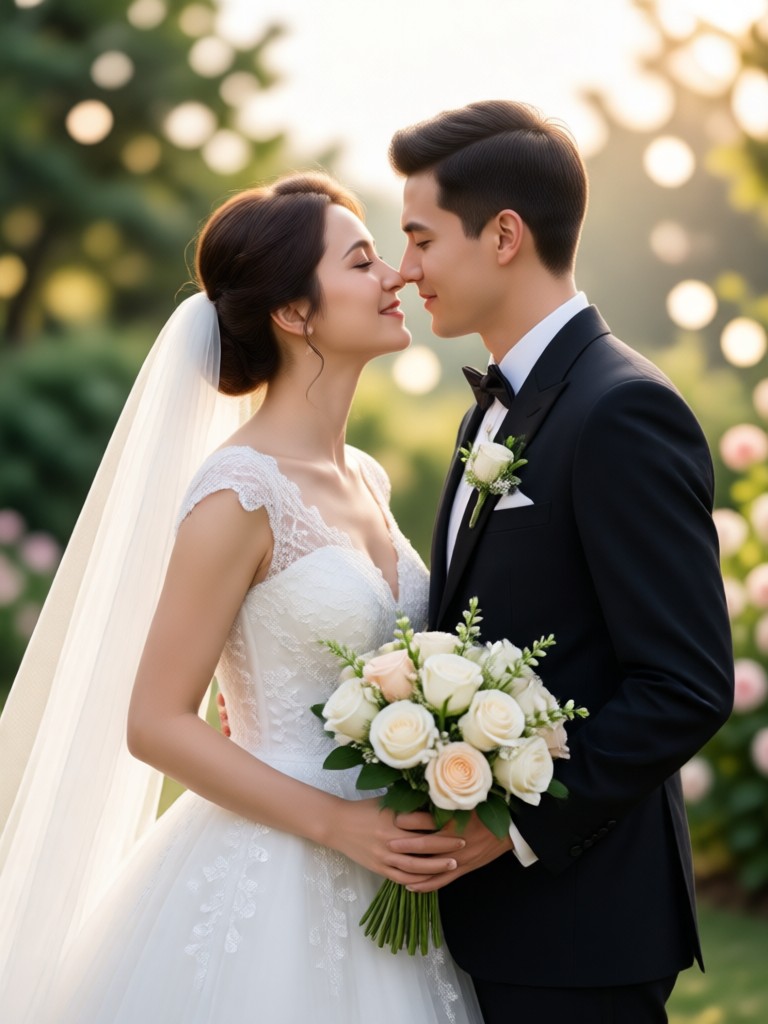 Retrato de boda con IA estilo Gran Gatsby de los años 20