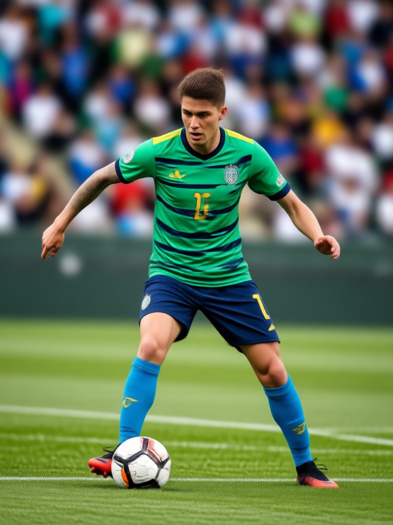 Goalkeeper avatar with gloves and kit generated by AI
