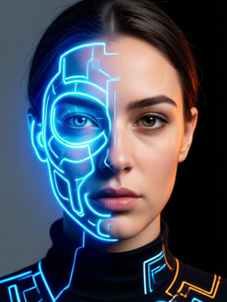 AI face swap into superhero character