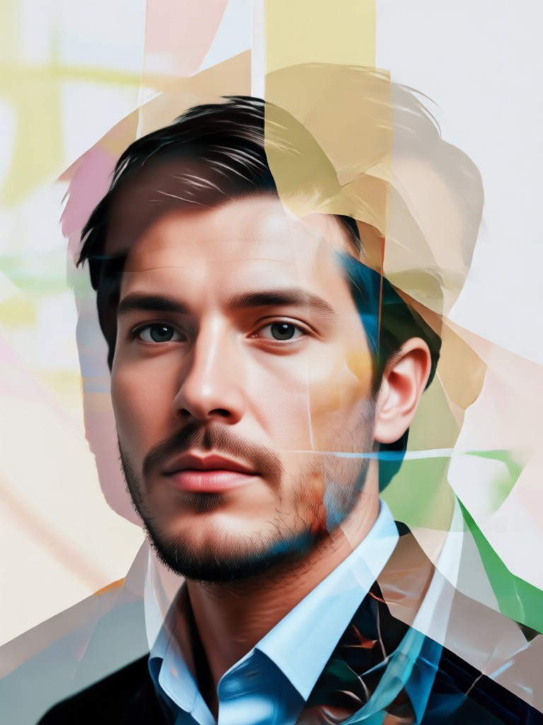 Cinematic double exposure portrait effect