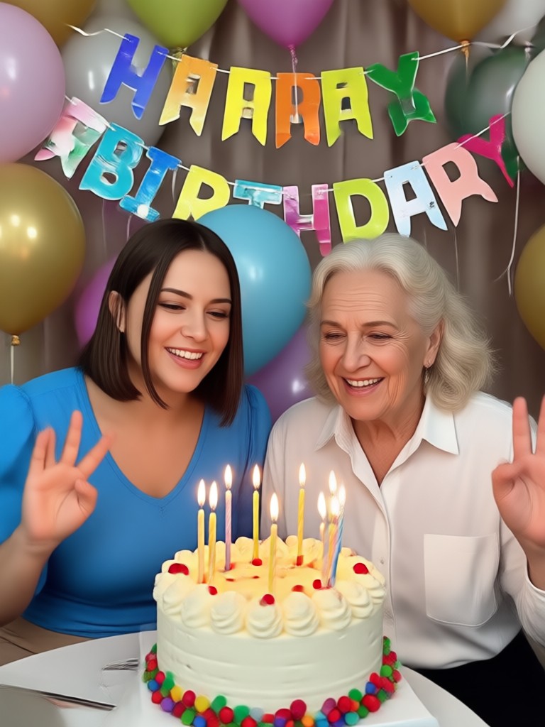 꽃 화환과 함께하는 부드러운 파스텔 생일 영상