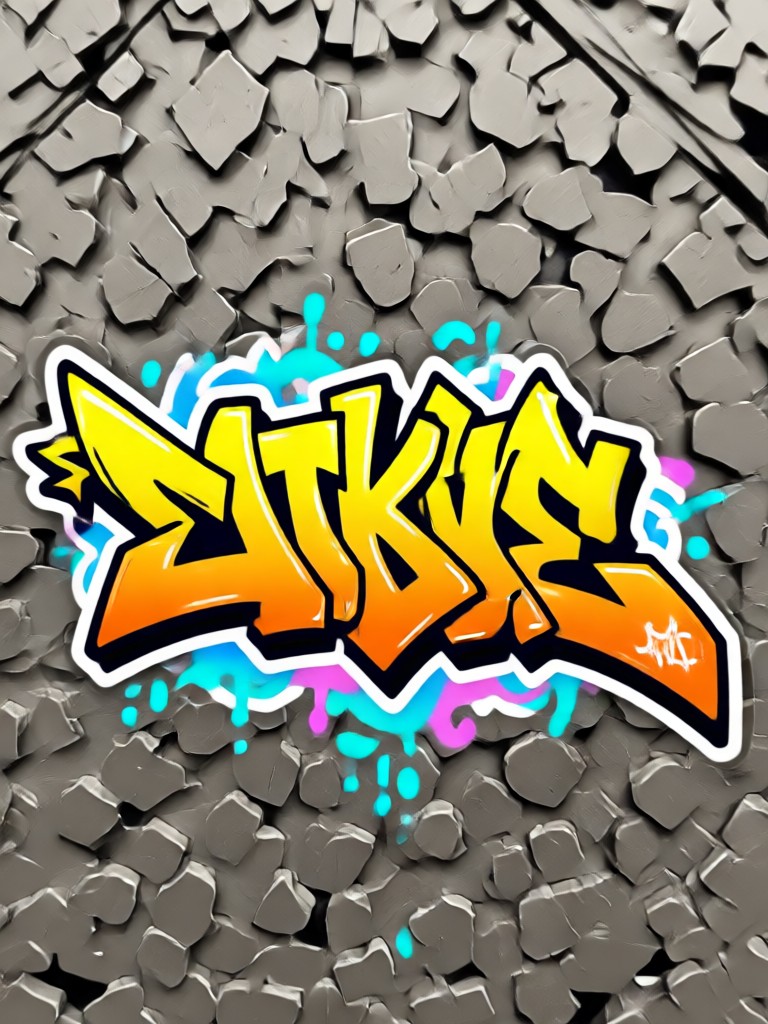 Illustrative Mural Style Sticker