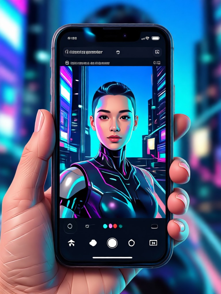 Cinematic lighting AI portrait