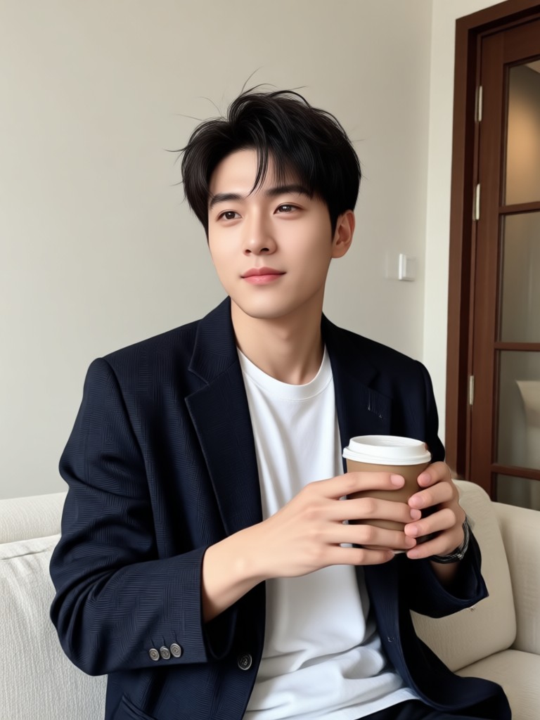 AI 남자친구 채팅 인터페이스를 보여주는 휴대폰 화면
