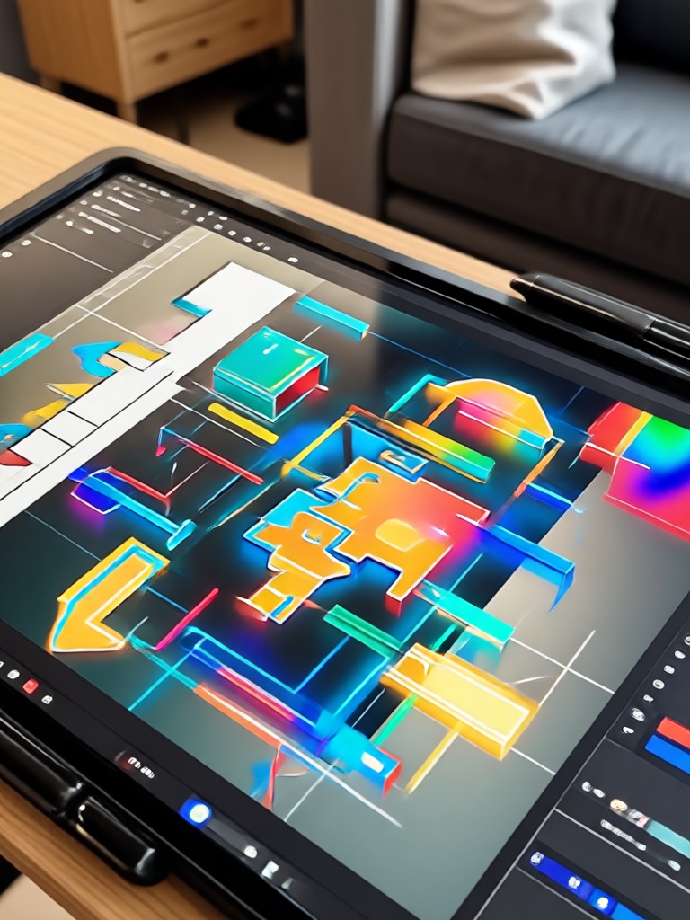 AI art generator transforming a text prompt into a beautiful digital painting