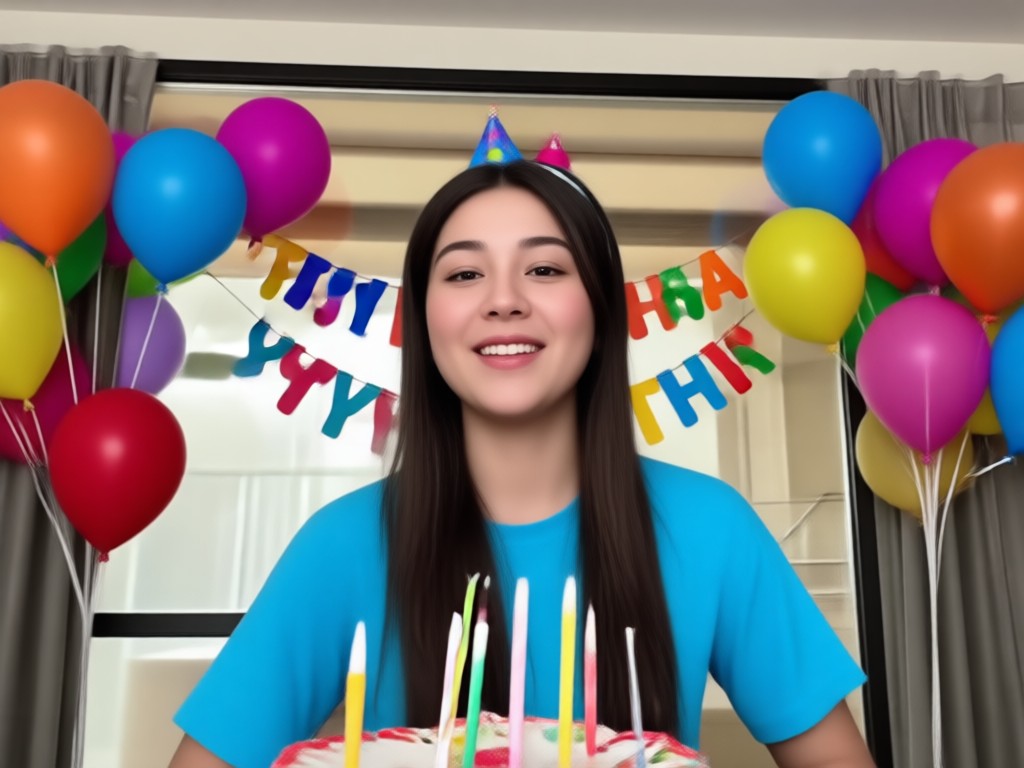 AI places girlfriend's photo into a birthday cake scene