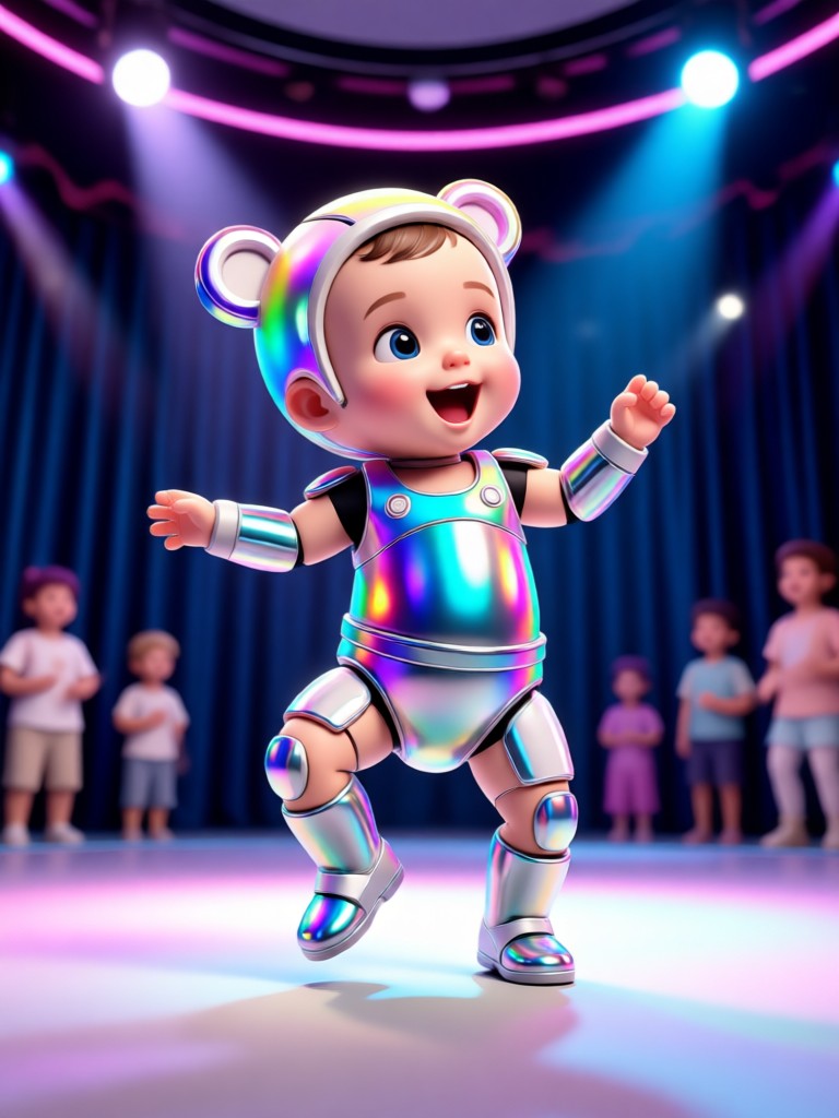 Baby hip hop dance AI generation