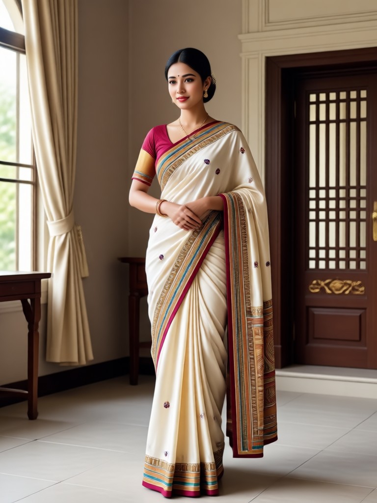 AI saree video editor animated pallu flow