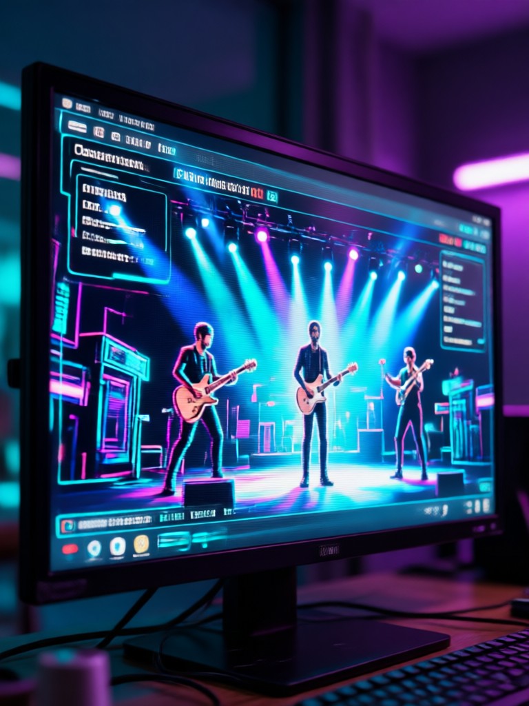Stadium concert AI video generator result
