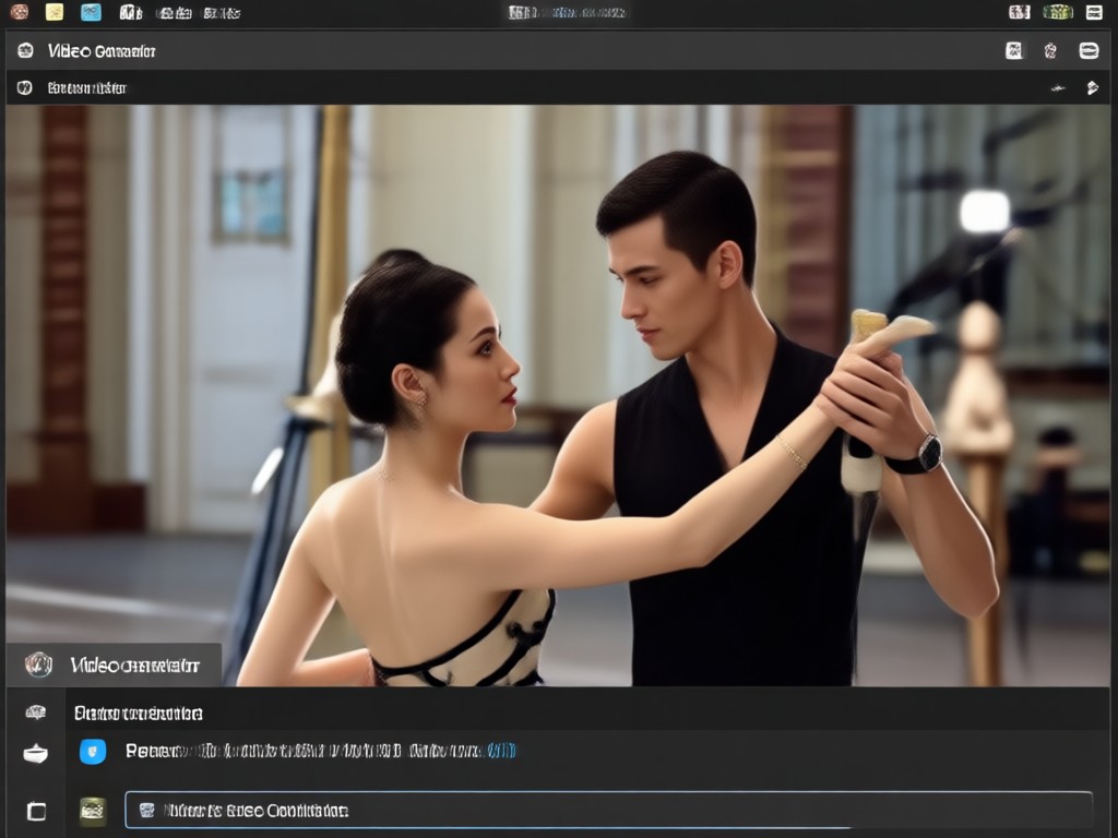 결혼식 커플 사진이 첫 댄스 왈츠로 원활하게 애니메이션화됨