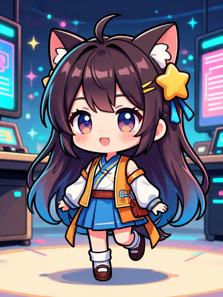 Exemplos de personagens Chibi com IA