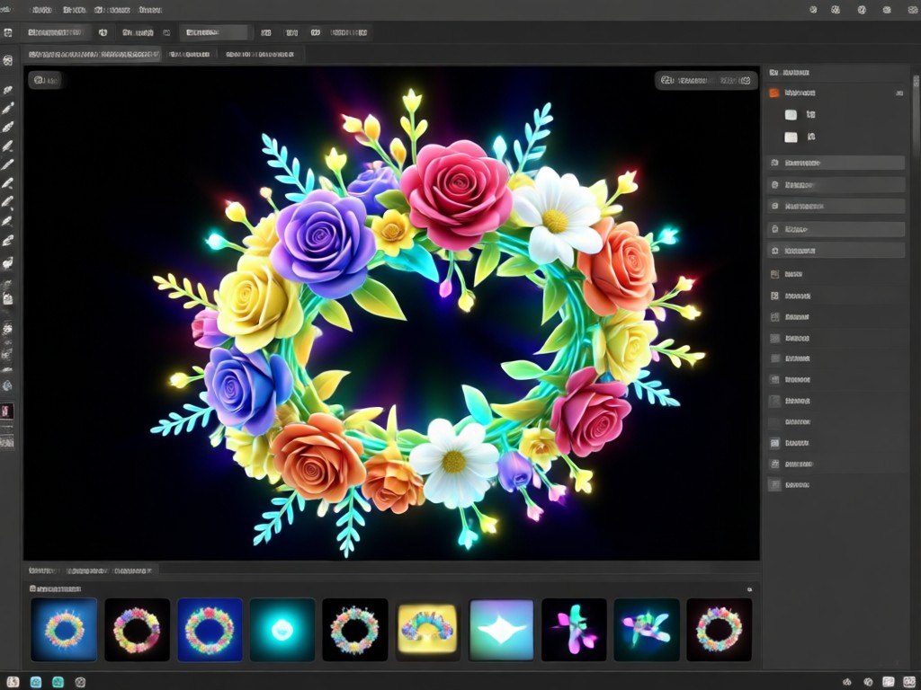 AI realistically placing a flower crown on angled head
