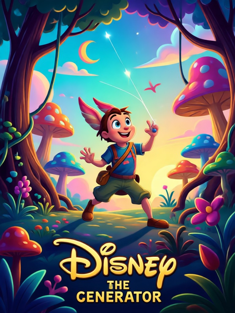 Lion King style majestic animal king AI poster