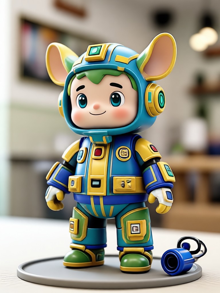 Cartoon style 3D buddy with big eyes