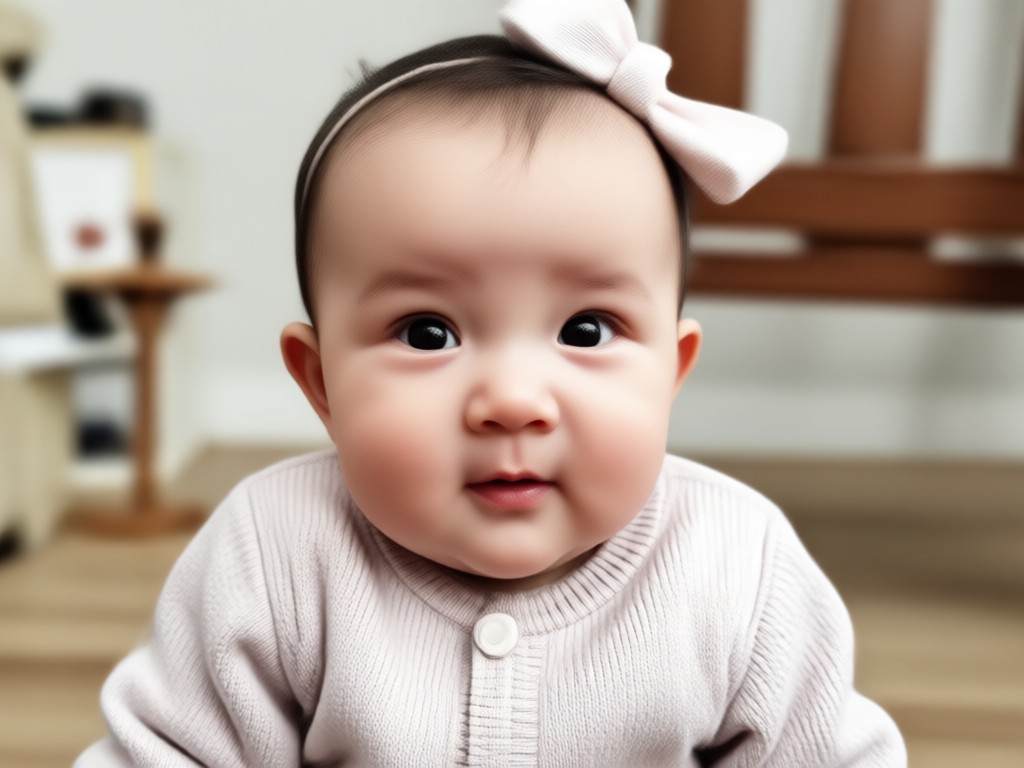 Realistic AI generated baby face from adult photo
