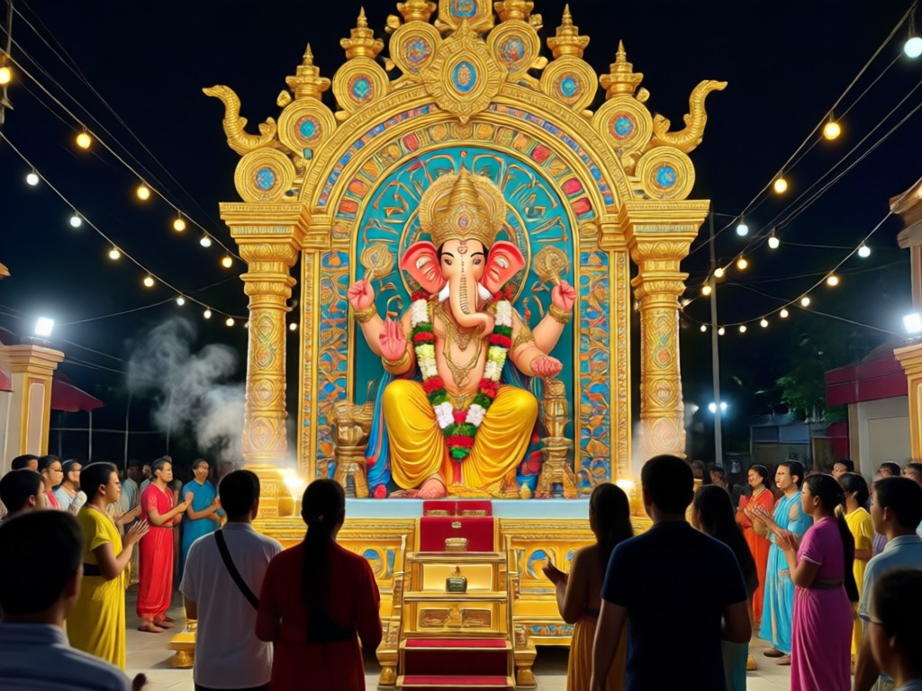 Gallery showcasing diverse pandal themes and styles