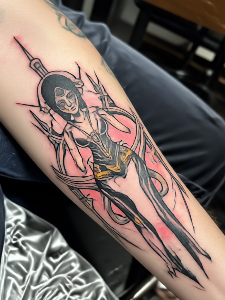 Mobile app interface for AI tattoo generator
