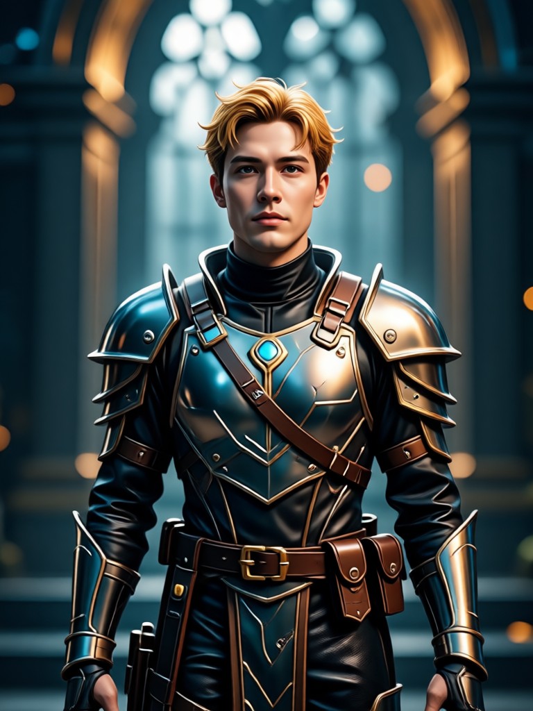 Romantic film style character introduction AI