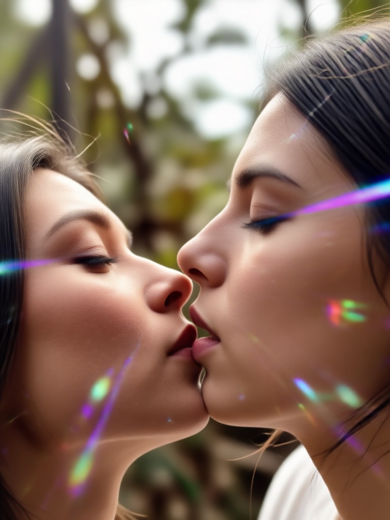 Aplicación móvil mostrando la generación de video de beso a partir de retrato