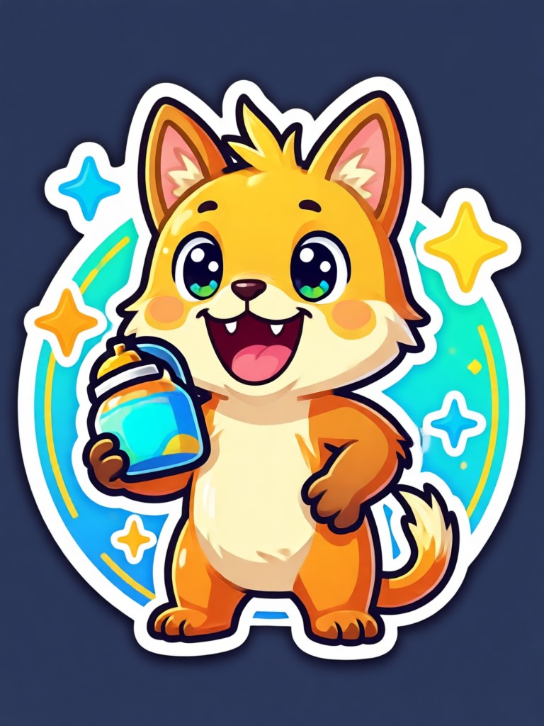 Funny meme style AI sticker