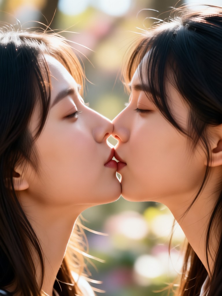 Golden Hour Soft Focus Kiss