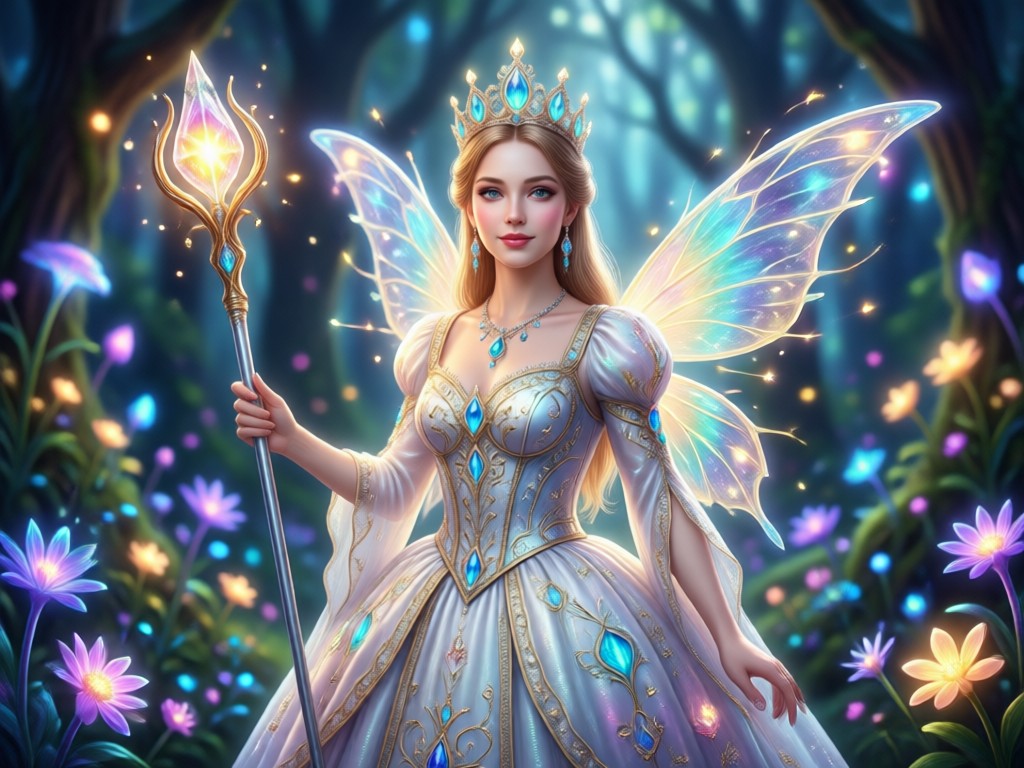 Comparação lado a lado mostrando uma poderosa transformação de princesa por IA