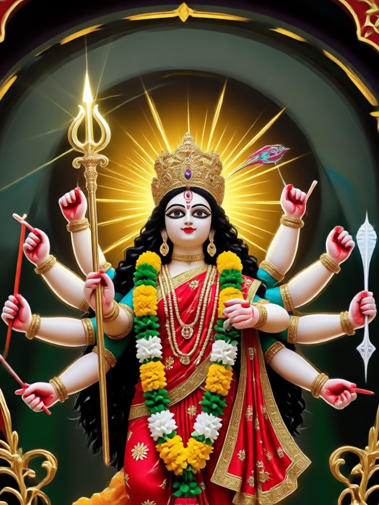 Diosa Radha Rani estilo ilustración digital