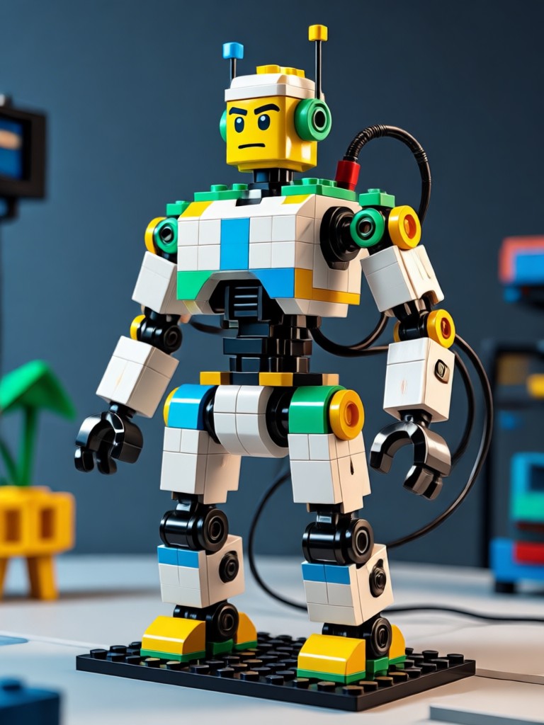 Kucing peliharaan diubah menjadi gaya Lego
