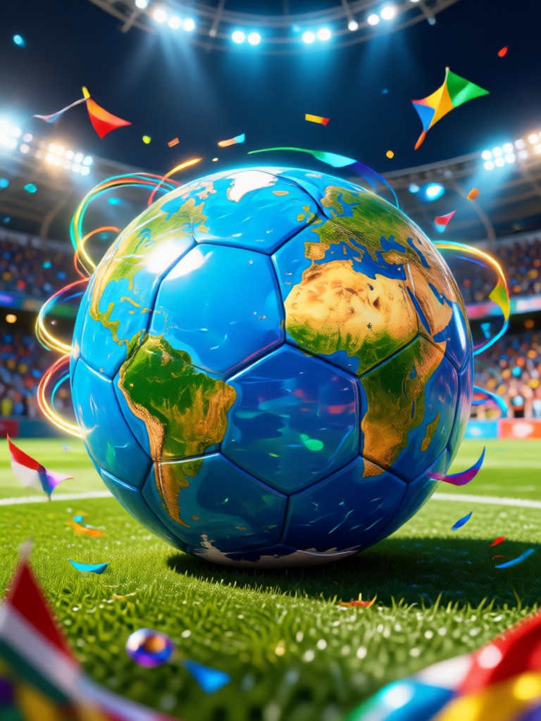 Watercolor painting style football art