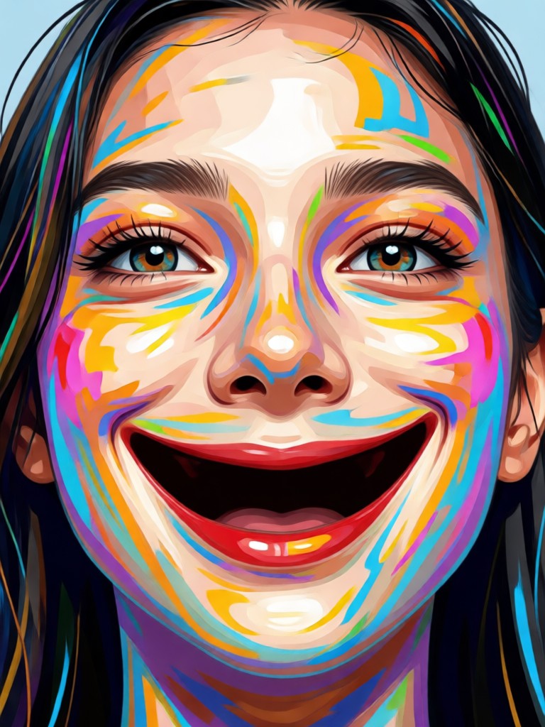 Child's portrait enhanced with a brighter smile
