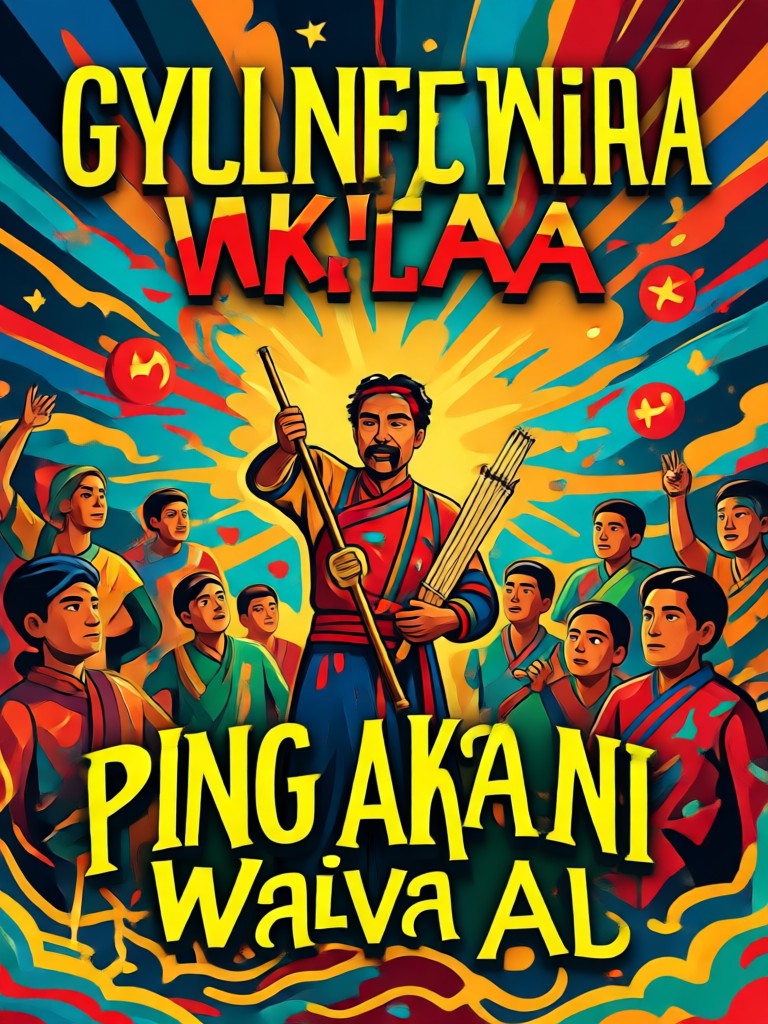 AI poster with Baybayin script text