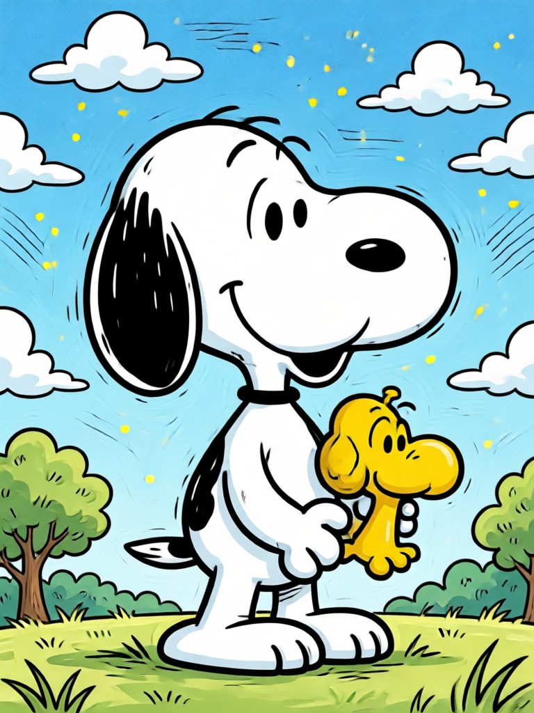 person as snoopy typing AI filter humorous