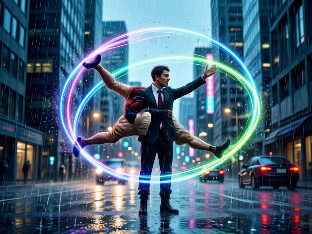 emotional impact of ai rain hug video