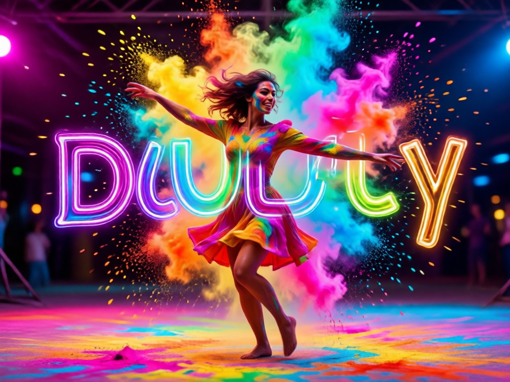 AI Holi festive background replacement