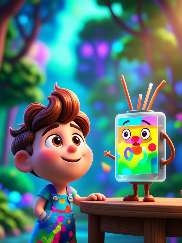 Smartphone showing the Pixar AI generator app interface