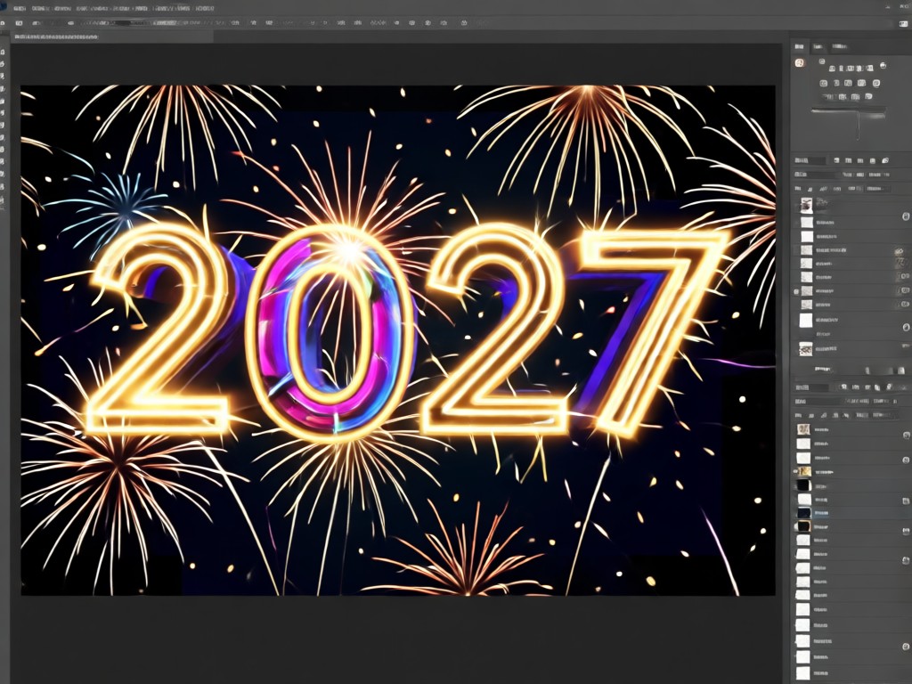 KI-Feuerwerksgenerator für Neujahrsfotos